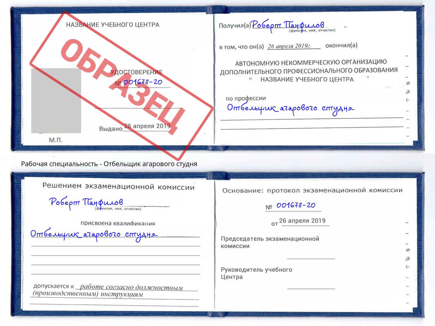 Отбельщик агарового студня Видное
