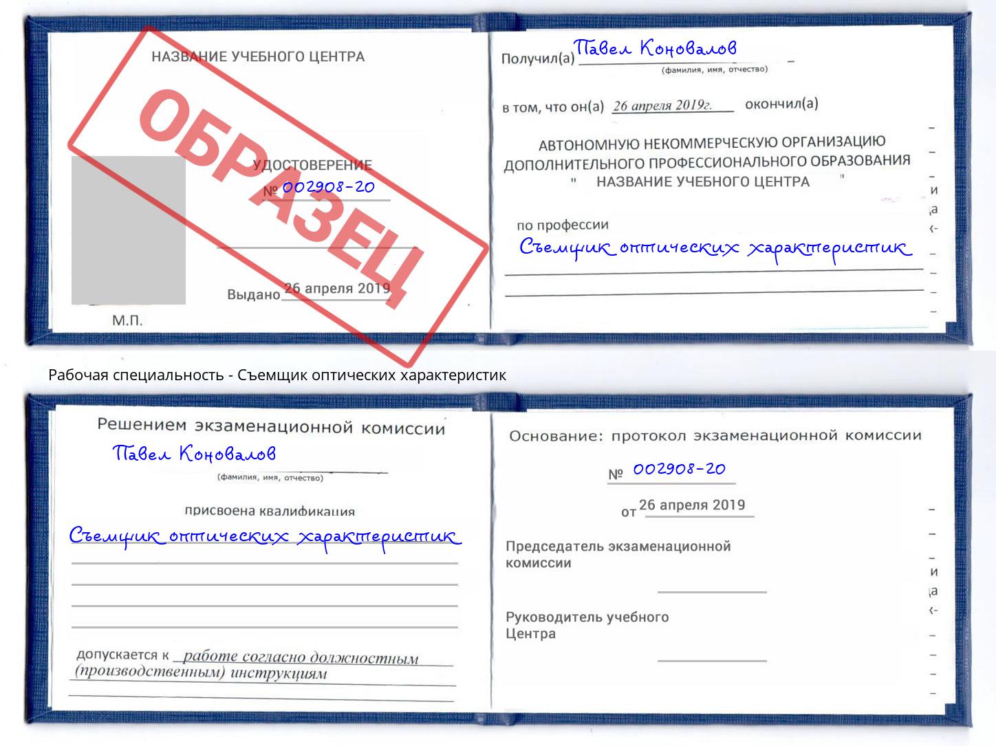 Съемщик оптических характеристик Видное