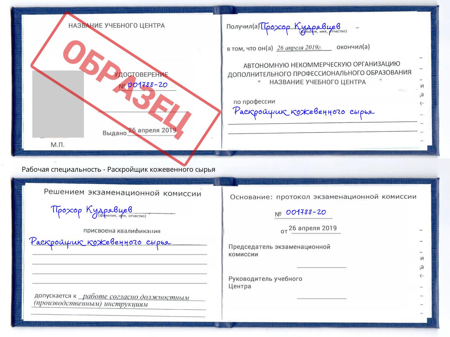 Раскройщик кожевенного сырья Видное