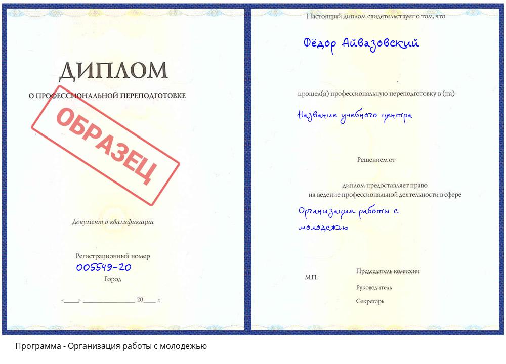 Организация работы с молодежью Видное
